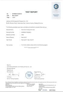 tuv- test report